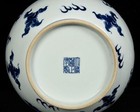 13 6  Qianlong Marked Chinese Blue White Porcelain Dragon Vase Bottle Pair