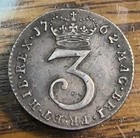 1762 Great Britain George Iii 3 Pence Super Original Xf Km-591 Chrc