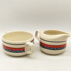 Lenox Temper-ware Vtg 1980s Staccato Sugar Bowl   Creamer Set