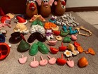 Vtg 80pc Lot Mr  Potato Head Spud Kids Minnie Mickey Hat Shoes Hasbro Playskool
