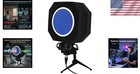 Microphone Isolation Shield 40-60mm Mics Pop Filter Lightweight Blue