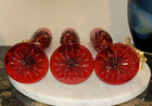 Waterford Marquis Brookside 3 Red Champagne Flutes Toasting Glasses Wedding 9 