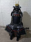 Japanese Samurai Armor Suit Wearable With Helmet Black Set Men Cosplay Custome
