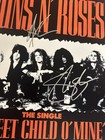 Guns N    Roses Hand Signed Tour Poster 11x17 Signed By Axl Rose   Slash W  Coa