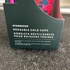Starbucks Reusable Cold Cups W dome Lids   Straws 24 Oz Set Of 5 Asst Colors New
