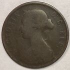 1876-h Newfoundland One Cent Penny Very Good Vg Coin  17779
