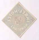 Vintage Insel Hotel Konstanz Germany Luggage Label  2 5 X 2 5 