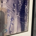 Framed Bobby Thomson   Ralph Branca Autographed Picture Shot Heard Around World