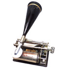 Busy Bee 2 Minute Cylinder Phonograph With Horn And Records