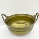 Antique Kadai Karahi Brass Bronze Handmade Footed Fry Pan Wok India Estate 10   