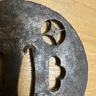 Japanese Sword Tsuba Iron Chrysanthemum Openwork 7 8 Cm Rust