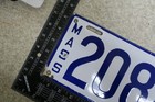 Massachusetts Porcelain 1910 License Plate Tag Ma   Mass  20845  aycf 