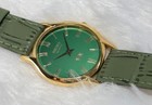 Seiko Slim Roman Numerals Quartz Men s Vintage Wrist Watch Green Dial