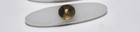 Vintage White Gold Rhinestone Glass Button Buttons Long Oval 30 X 7mm