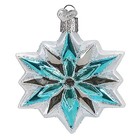 Glass Snowflake Christmas Tree Ornament 3 5 Inch Handmade Mouth Blown Winter