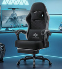 400lbs Big And Tall Gaming Chair Footrest Ergonomic With Massage Lumbar Support