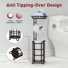 Toilet Paper Holder Stand Tissue Paper Roll Dispenser With Shelf For Bathroom St