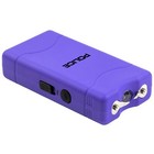 Police Stun Gun Mini 800-380 Bv Rechargeable Led Flashlight Purple