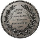 1859 Washington Irving Bronze Commemorative Death Medal By A j  Henning