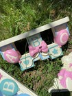 Vtg 1980s Dolly Toy Co Abc Bunny Nursery Wall Decor Set Mirror Shelf Plaque Lot
