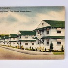Vtg 1945 Fort Devens Massachusetts Linen Postcard Barracks Usa Posted Military 