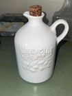 Vintage Italian Style Olive Oil Cruetjug White Porcelain With Cork Stopper