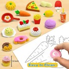 Food-shaped Puzzle Erasers Multicolor Set  Food   Drink Theme For Kids