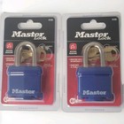 Two  2  Master Lock 312d Weatherproof Padlock Blue Weather Resistant 