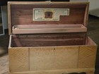 Franklin Cedar-lined Hope Chest Brown Hinged Lid Mid-century Modern Storage