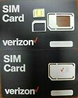 Lot Of 100 Verizon 3-in-1 Postpaid prepaid 5g Sim Card Nano micro standard Size