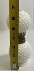 Vintage Miniature Double Globe Milk Glass Hobnail Kerosene Lamp 6 5   nice