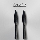 Hand Forged Medieval Iron Spearhead Set-2  Blacksmith Spear Tip  Rustic Decor
