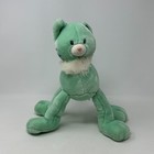 Toys R Us Animal Alley Green Cat Plush Stuffed Animal Long Legs 13  Vintage