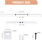 Door Security Door Bar  white 2 Sets - Heavy Duty  Use As Door Security Bar -doo