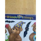 Vintage 2001 Classic Clings Halloween Teddy Bear Window Clings Reusable Vinyl