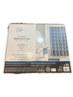 Mainstays Complete Bathroom Set 5-piece Shower Curtain Bath Rug Soap Pump Blue
