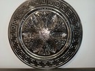 Bezalel Style Silver-plated Passover Seder Plate With Greek Key Border