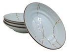 Made In Japan Porcelain Soushun Sakura Green Plum 9 d Deep Plates Bowls Set