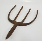 Spear Fork  Antique 4-tine Fish Eel Frog Gig Swamp Fishing Fork Head  Barbed Tip