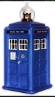 Doctor Who Blue Tardis Police Box Glass Christmas Ornament New In Box