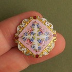 Antique Button - Champlev     Painted Enamel - 27 Mm - 19th C  - Enamel Button