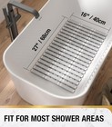 Shower And Bathtub Mat Non Slip  27x15 Inch Bath Mat For Tub  Quick Drain Grey