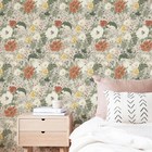 Vintage Gray Rustic Floral Wallpaper 17 3 x118  Peel And Stick Pvc Contact Paper