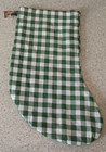 Country Themed Cheer Country Wishes Green Checkered Christmas Stocking