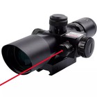 2 5-10x40 Scope Mil-dot Red Green Dual Illuminated red Laser  tactical Red Laser