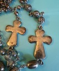 Vintage Italian Crucifix Rosary Faceted Beads Italy  30    