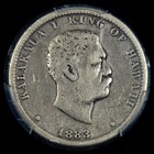 1883 Hawaii Quarter     Pcgs F-12     25c Cent Silver Coin Fine    trusted   