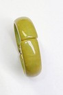 Vintage Bakelite Marble Green Swirl Cuff Hinged Bracelet