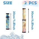 2 Pcs Magic Kaleidoscope old World Kaleidoscope Classic Toys stretchable Long