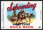 Vintage Label Schoenling Bock Beer Ram Pictured Cincinnati Ohio Unused N-mint 